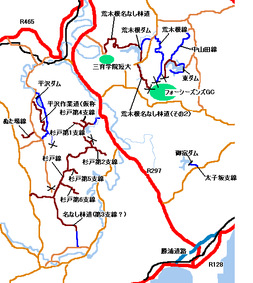 勝浦周辺マップ 房総半島林道情報